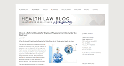 Desktop Screenshot of healthlaw-blog.com